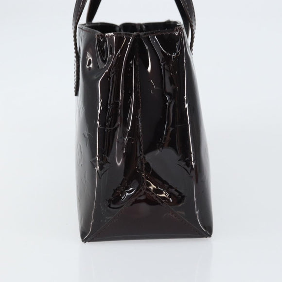 LOUIS VUITTON Monogram Vernis Wilshire PM Hand Bag Amarante M93641 Auth 158237