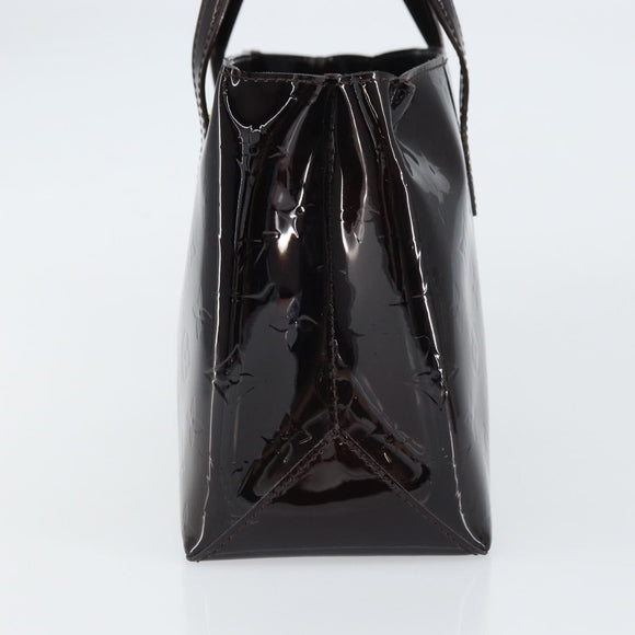 LOUIS VUITTON Monogram Vernis Wilshire PM Hand Bag Amarante M93641 Auth 158237