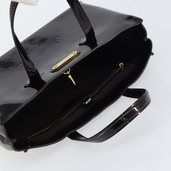 LOUIS VUITTON Monogram Vernis Wilshire PM Hand Bag Amarante M93641 Auth 158237
