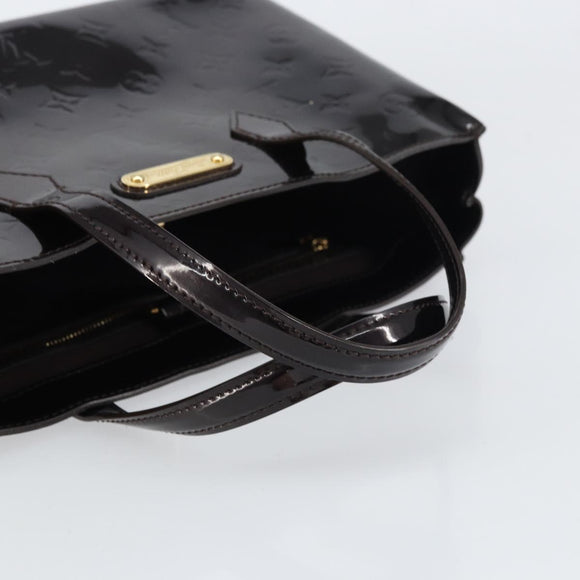 LOUIS VUITTON Monogram Vernis Wilshire PM Hand Bag Amarante M93641 Auth 158237