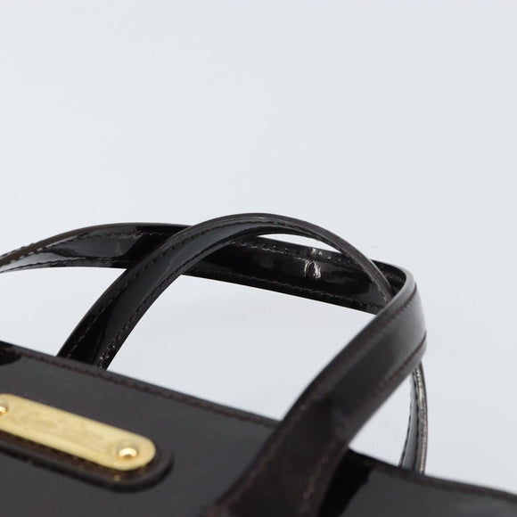 LOUIS VUITTON Monogram Vernis Wilshire PM Hand Bag Amarante M93641 Auth 158237