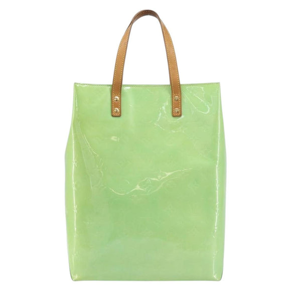 LOUIS VUITTON Monogram Vernis Reade MM Hand Bag Peppermint M91305 LV Auth 158238