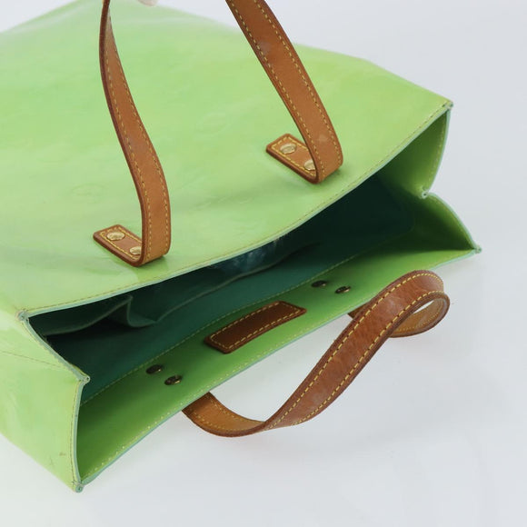 LOUIS VUITTON Monogram Vernis Reade MM Hand Bag Peppermint M91305 LV Auth 158238