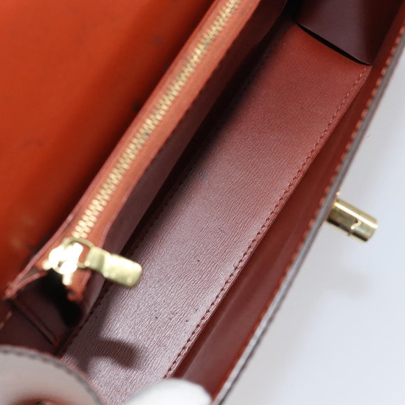 LOUIS VUITTON Epi Malesherbes Hand Bag Brown M52373 LV Auth 158240