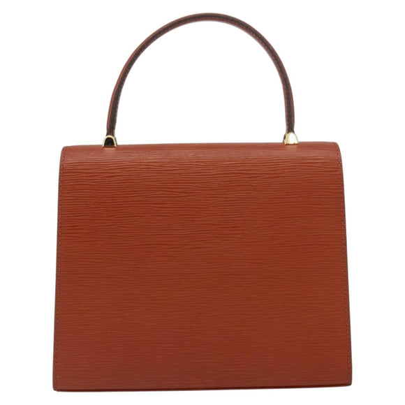 LOUIS VUITTON Epi Malesherbes Hand Bag Brown M52373 LV Auth 158240