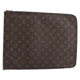 LOUIS VUITTON Monogram Posh Documents Clutch Bag M53456 LV Auth 158250