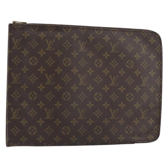 LOUIS VUITTON Monogram Posh Documents Clutch Bag M53456 LV Auth 158250