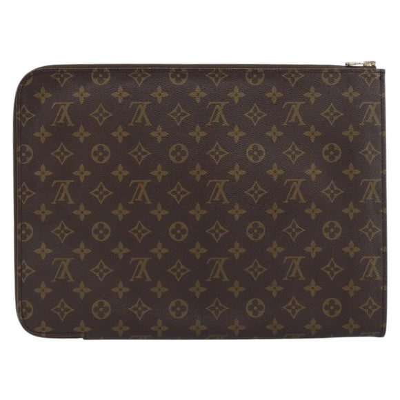 LOUIS VUITTON Monogram Posh Documents Clutch Bag M53456 LV Auth 158250