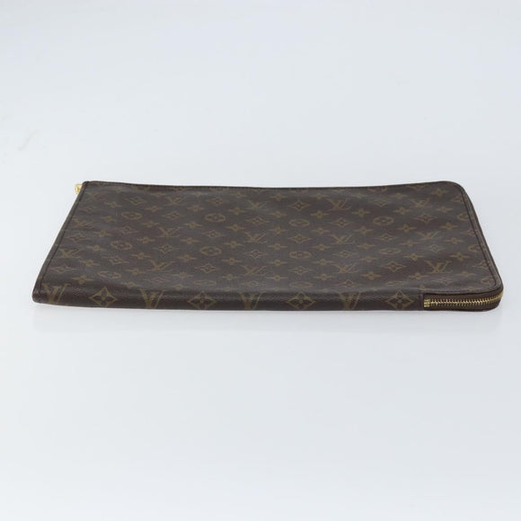 LOUIS VUITTON Monogram Posh Documents Clutch Bag M53456 LV Auth 158250