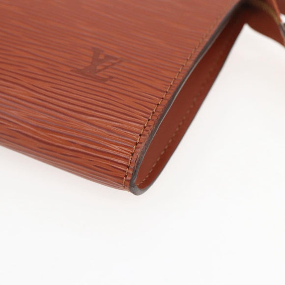 LOUIS VUITTON Epi Pochette Accessoires Pouch Brown M52953 LV Auth 158264