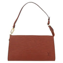 LOUIS VUITTON Epi Pochette Accessoires Pouch Brown M52953 LV Auth 158264-13