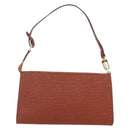 LOUIS VUITTON Epi Pochette Accessoires Pouch Brown M52953 LV Auth 158264-2
