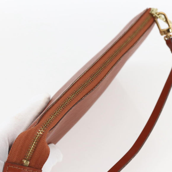 LOUIS VUITTON Epi Pochette Accessoires Pouch Brown M52953 LV Auth 158264
