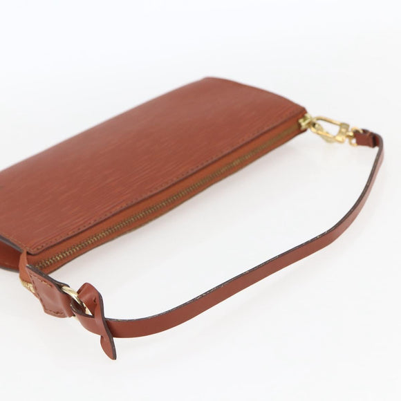 LOUIS VUITTON Epi Pochette Accessoires Pouch Brown M52953 LV Auth 158264