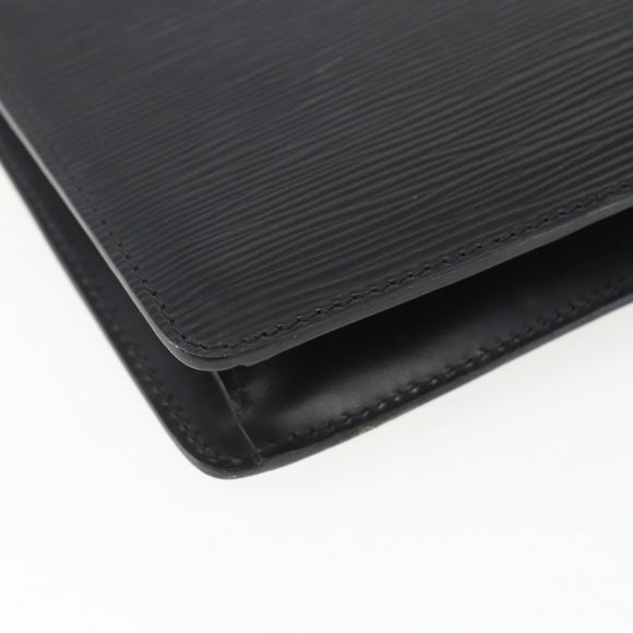 LOUIS VUITTON Epi Serie Dragonne Clutch Bag Black Noir M52612 LV Auth 158267