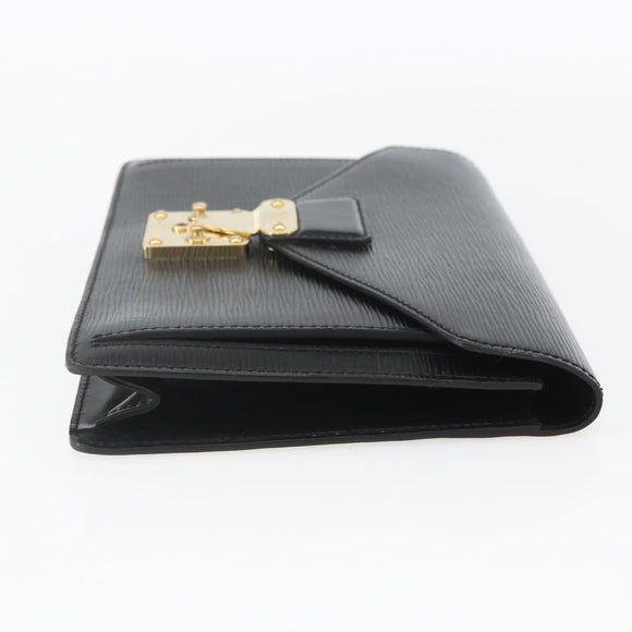 LOUIS VUITTON Epi Serie Dragonne Clutch Bag Black Noir M52612 LV Auth 158267