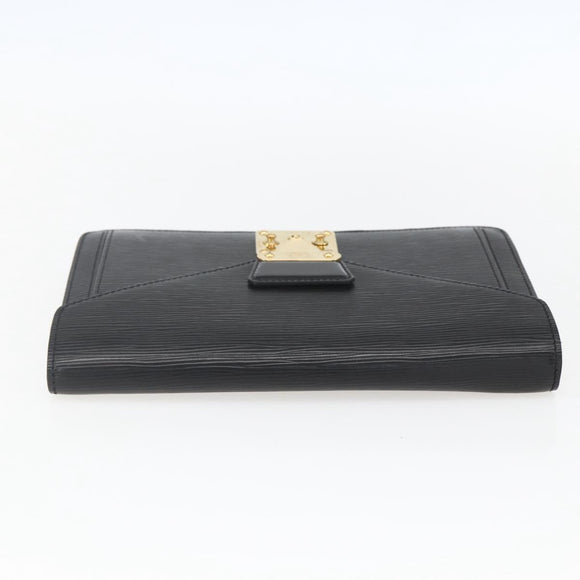LOUIS VUITTON Epi Serie Dragonne Clutch Bag Black Noir M52612 LV Auth 158267