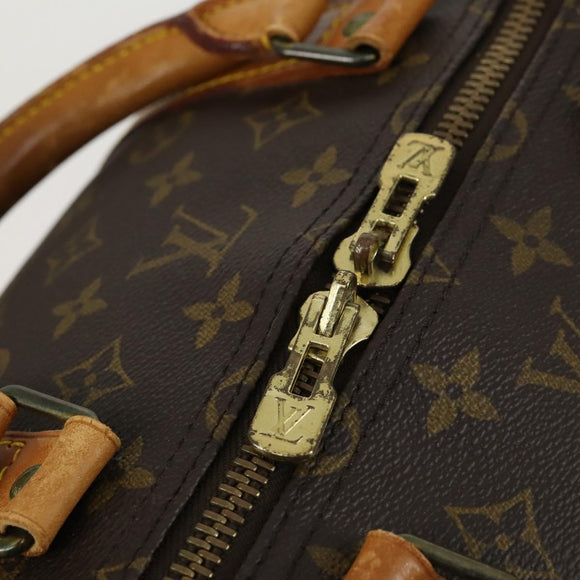 LOUIS VUITTON Monogram Keepall 55 Boston Bag M41424 LV Auth 158289