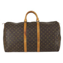 LOUIS VUITTON Monogram Keepall 55 Boston Bag M41424 LV Auth 158289-2