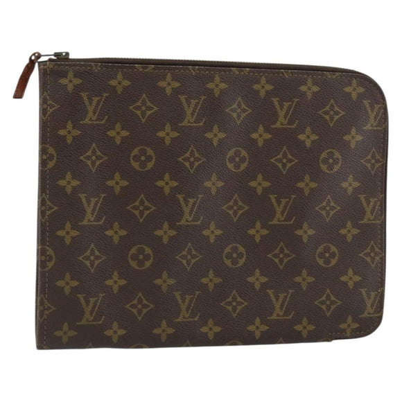 LOUIS VUITTON Monogram Posh Documents Clutch Bag M53456 LV Auth 158340