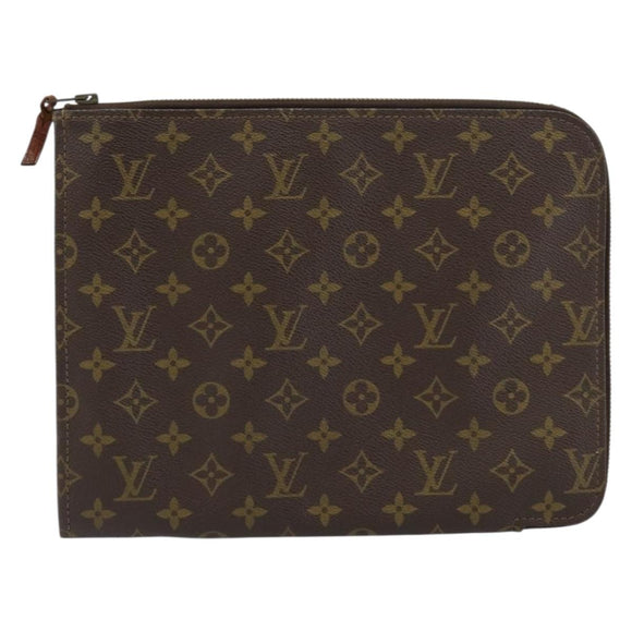 LOUIS VUITTON Monogram Posh Documents Clutch Bag M53456 LV Auth 158340