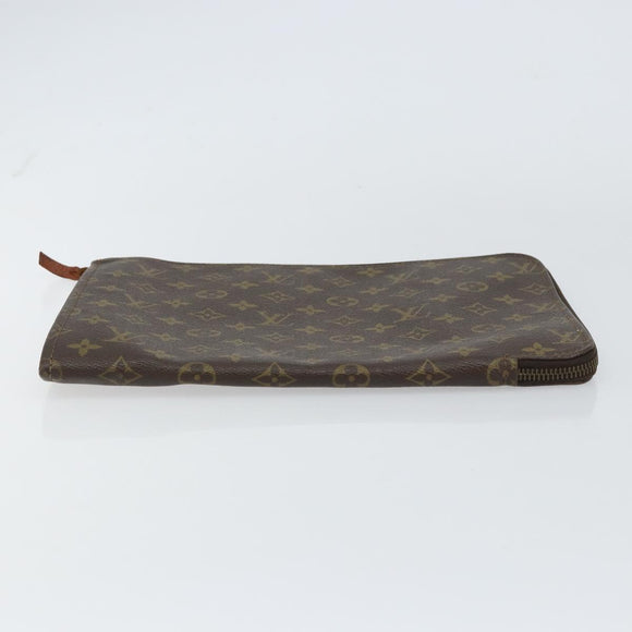 LOUIS VUITTON Monogram Posh Documents Clutch Bag M53456 LV Auth 158340