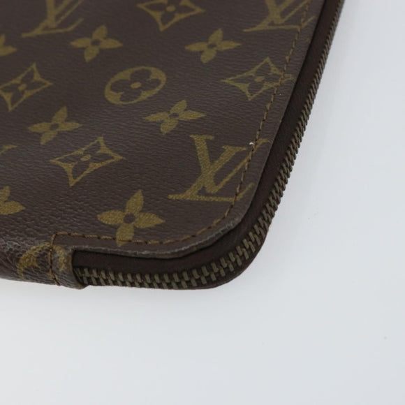 LOUIS VUITTON Monogram Posh Documents Clutch Bag M53456 LV Auth 158340