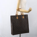 LOUIS VUITTON Monogram Sac Plat Hand Bag M51140 LV Auth 158345-18