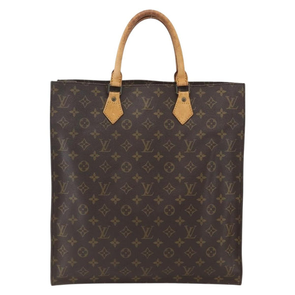 LOUIS VUITTON Monogram Sac Plat Hand Bag M51140 LV Auth 158345