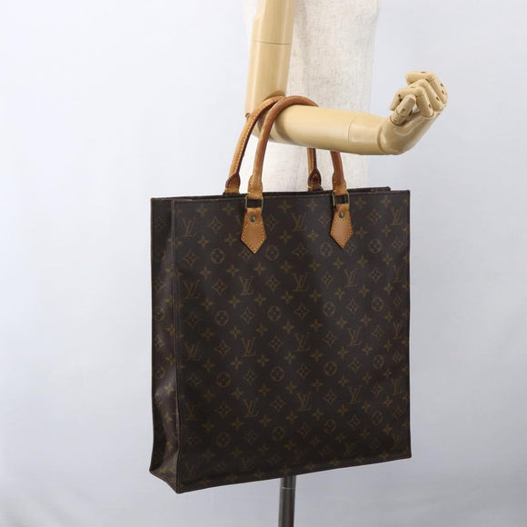 LOUIS VUITTON Monogram Sac Plat Hand Bag M51140 LV Auth 158347