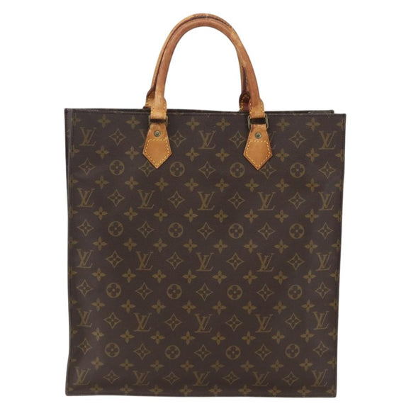 LOUIS VUITTON Monogram Sac Plat Hand Bag M51140 LV Auth 158347