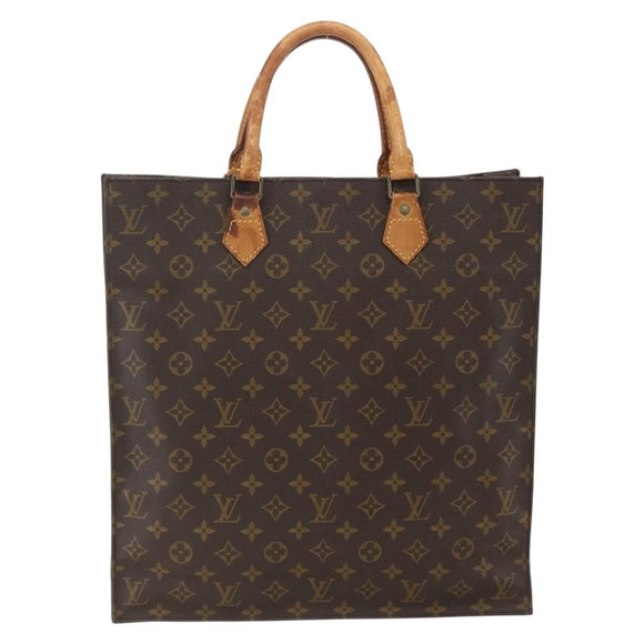 LOUIS VUITTON Monogram Sac Plat Hand Bag M51140 LV Auth 158347