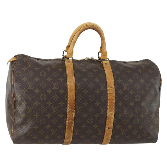 LOUIS VUITTON Monogram Keepall 50 Boston Bag M41426 LV Auth 158350