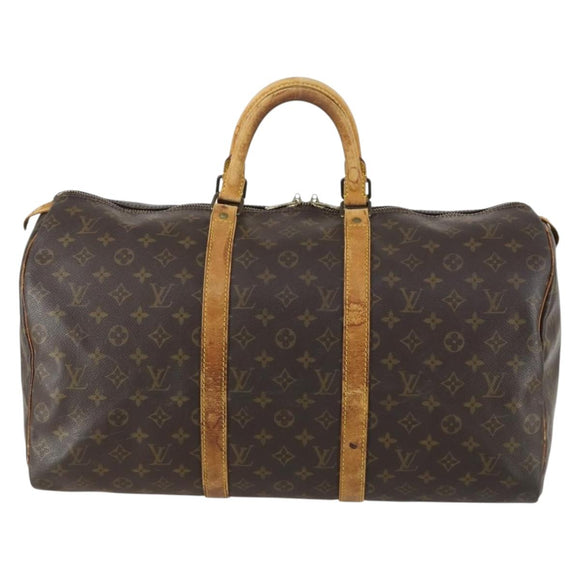 LOUIS VUITTON Monogram Keepall 50 Boston Bag M41426 LV Auth 158350
