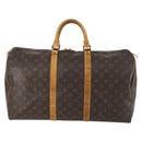 LOUIS VUITTON Monogram Keepall 50 Boston Bag M41426 LV Auth 158350-2