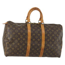 LOUIS VUITTON Monogram Keepall 45 Boston Bag M41428 LV Auth 158351-1
