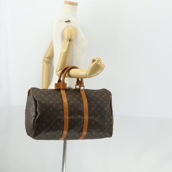 LOUIS VUITTON Monogram Keepall 45 Boston Bag M41428 LV Auth 158352