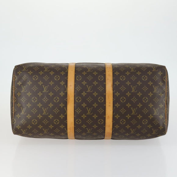 LOUIS VUITTON Monogram Keepall 55 Boston Bag M41424 LV Auth 158354