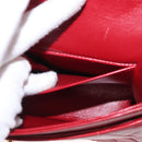 CHANEL Chain Double Flap Matelasse 23 Bag Lamb Skin Red Gold CC Auth 158356SAM-27