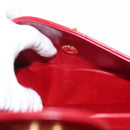 CHANEL Chain Double Flap Matelasse 23 Bag Lamb Skin Red Gold CC Auth 158356SAM-28