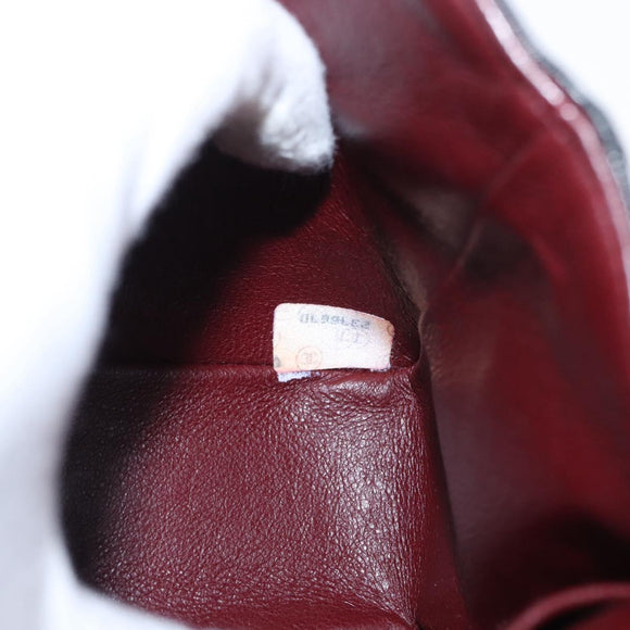 CHANEL Chain Double Flap Matelasse 23 Bag Lamb Skin Black Gold CC Auth 158357SM