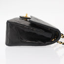 CHANEL Chain Double Flap Matelasse 23 Bag Lamb Skin Black Gold CC Auth 158357SM-5