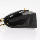 CHANEL Chain Double Flap Matelasse 23 Bag Lamb Skin Black Gold CC Auth 158357SM-6