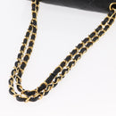 CHANEL Chain Double Flap Matelasse 23 Bag Lamb Skin Black Gold CC Auth 158357SM-8