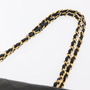 CHANEL Chain Double Flap Matelasse 23 Bag Lamb Skin Black Gold CC Auth 158357SM-9