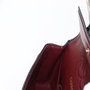 CHANEL Matelasse 25 Double Flap Chain Bag Lamb Skin Navy Gold CC Auth 158358SAV-25