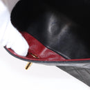 CHANEL Matelasse 25 Double Flap Chain Bag Lamb Skin Navy Gold CC Auth 158358SAV-28