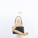 CHANEL Matelasse 25 Double Flap Chain Bag Lamb Skin Navy Gold CC Auth 158358SAV-29