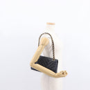 CHANEL Matelasse 25 Double Flap Chain Bag Caviar Skin Navy Gold CC Auth 158359SM-28