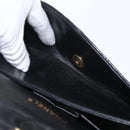 CHANEL Matelasse 25 Double Flap Chain Bag Caviar Skin Black CC Auth 158360SM-26
